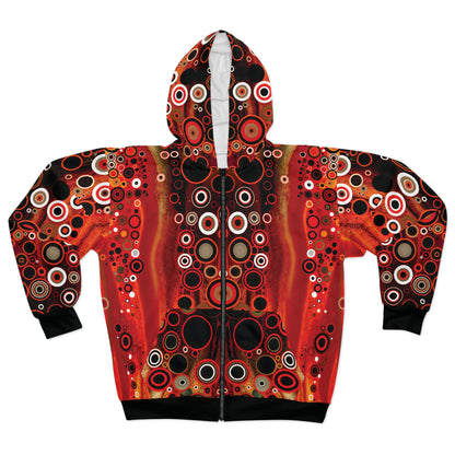 "Abstract #08", Unisex Wearable Art Zip Hoodie