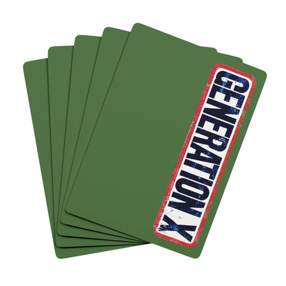 "Generation X", Retro Playing Cards (Fern Green)
