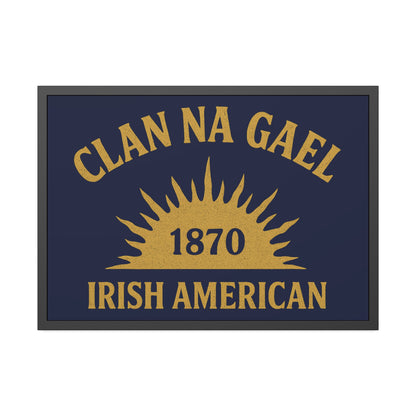 "Clan na Gael - Irish American", Framed Paper Poster (Mariana Blue)