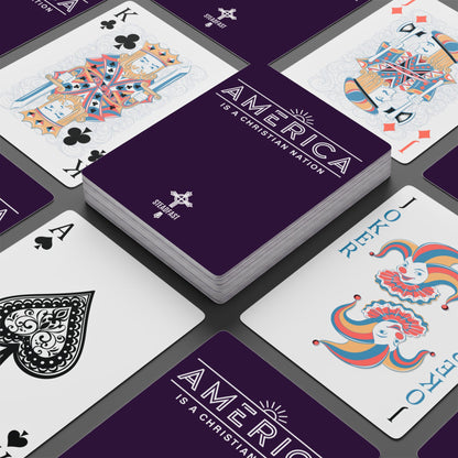 "America is a Christian Nation", Christian Playing Cards (Imperial Plum)