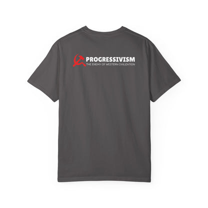 "Progressivism - Enemy of Western Civilization", Unisex T-shirt (Dark Colors)