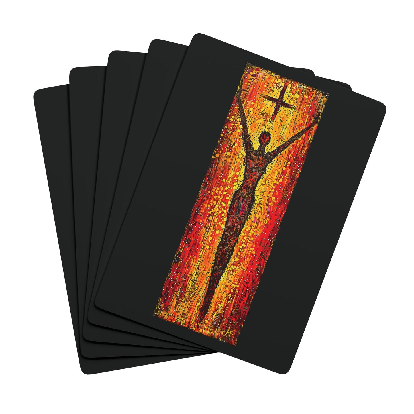 "Walk in Redemption", Christian Fine Art Playing Cards (Void Black)