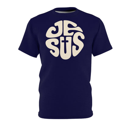 "Retro Jesus", Unisex T-shirt (Memorial Blue)