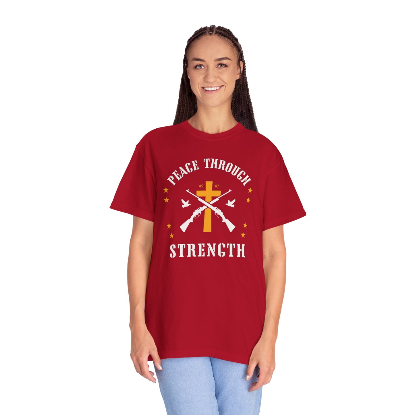 "Peace Through Strength" #01, Unisex T-shirt