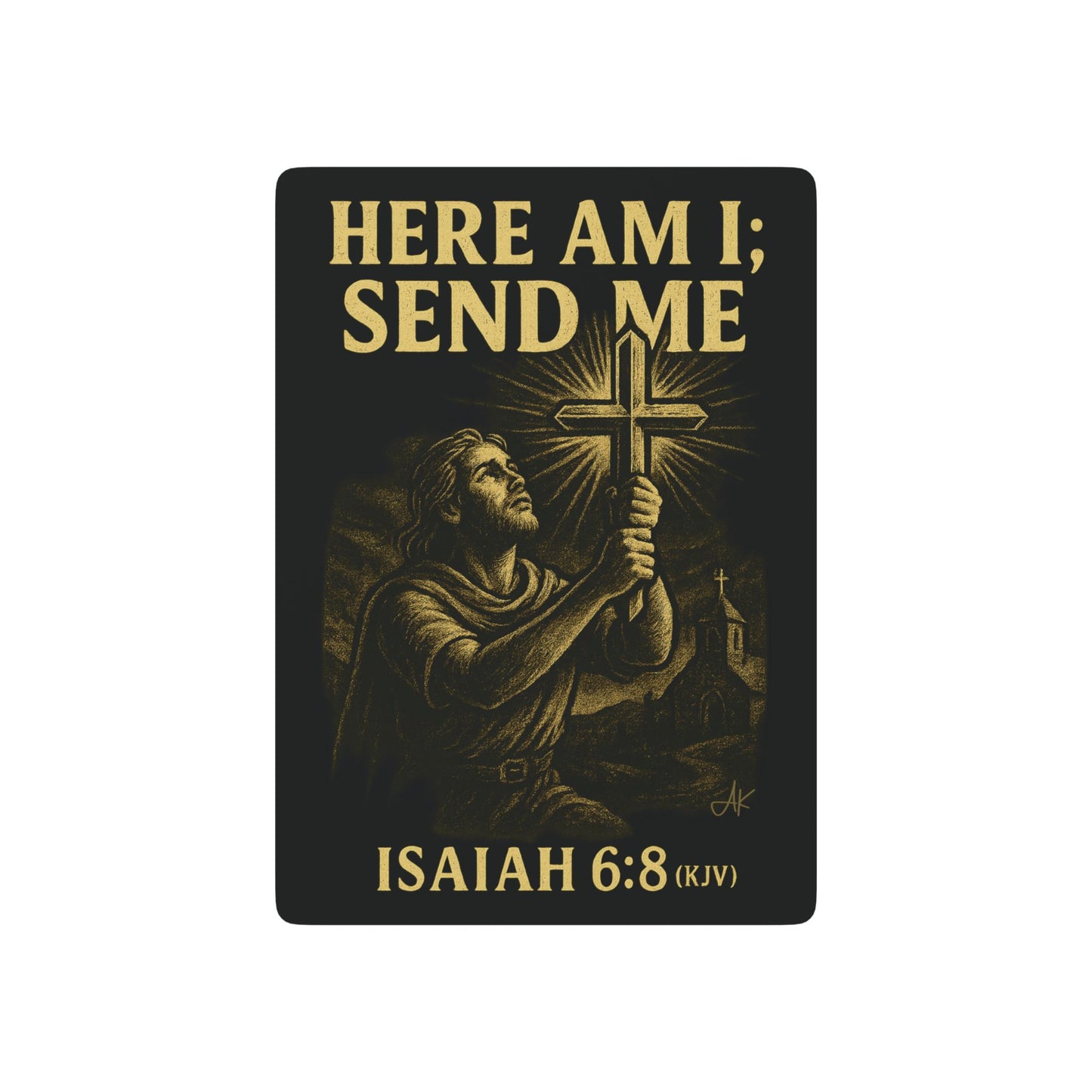 "Isaiah 6:8 (KJV)", Christian Playing Cards (Void Black)