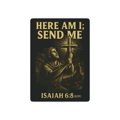 "Isaiah 6:8 (KJV)", Christian Playing Cards (Void Black)