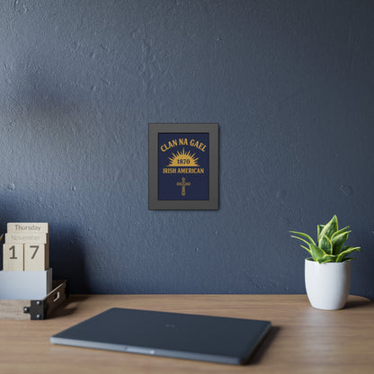 "Clan na Gael - Irish American", Framed Paper Poster (Mariana Blue)