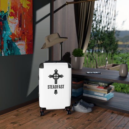 "Steadfast Cross", Suitcases (White)