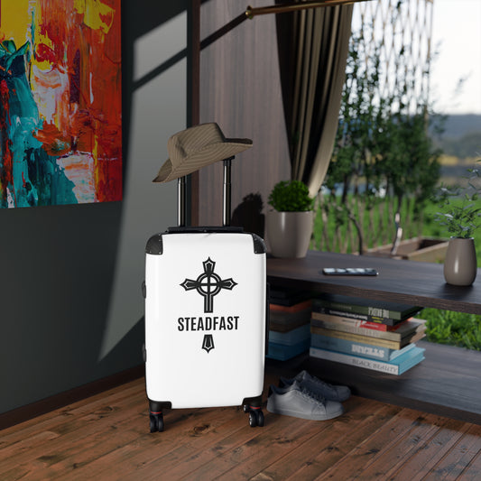 "Steadfast Cross", Suitcases (White)