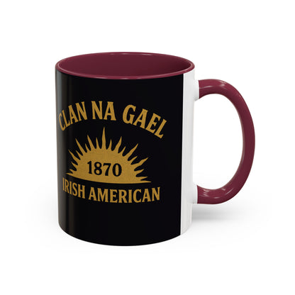 "Clan na Gael - Irish American", Colorful Mugs (11oz, 15oz) (Raven Black)