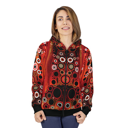 "Abstract #08", Unisex Wearable Art Zip Hoodie