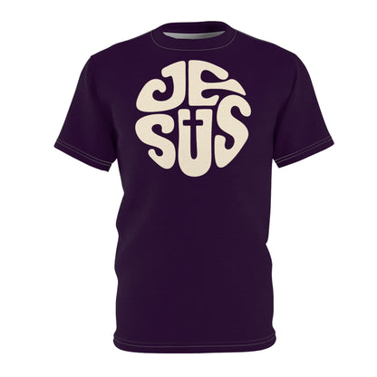 "Retro Jesus", Unisex T-shirt (Midnight Plum)
