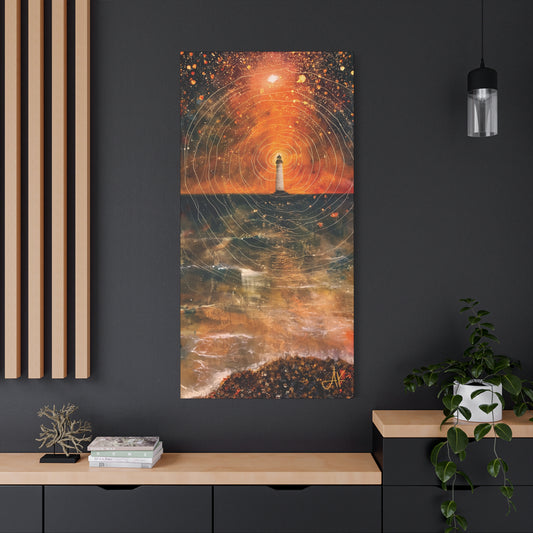 "Beacon in the Rings of Night", Fine Art Matte Canvas, Stretched, 1.25"