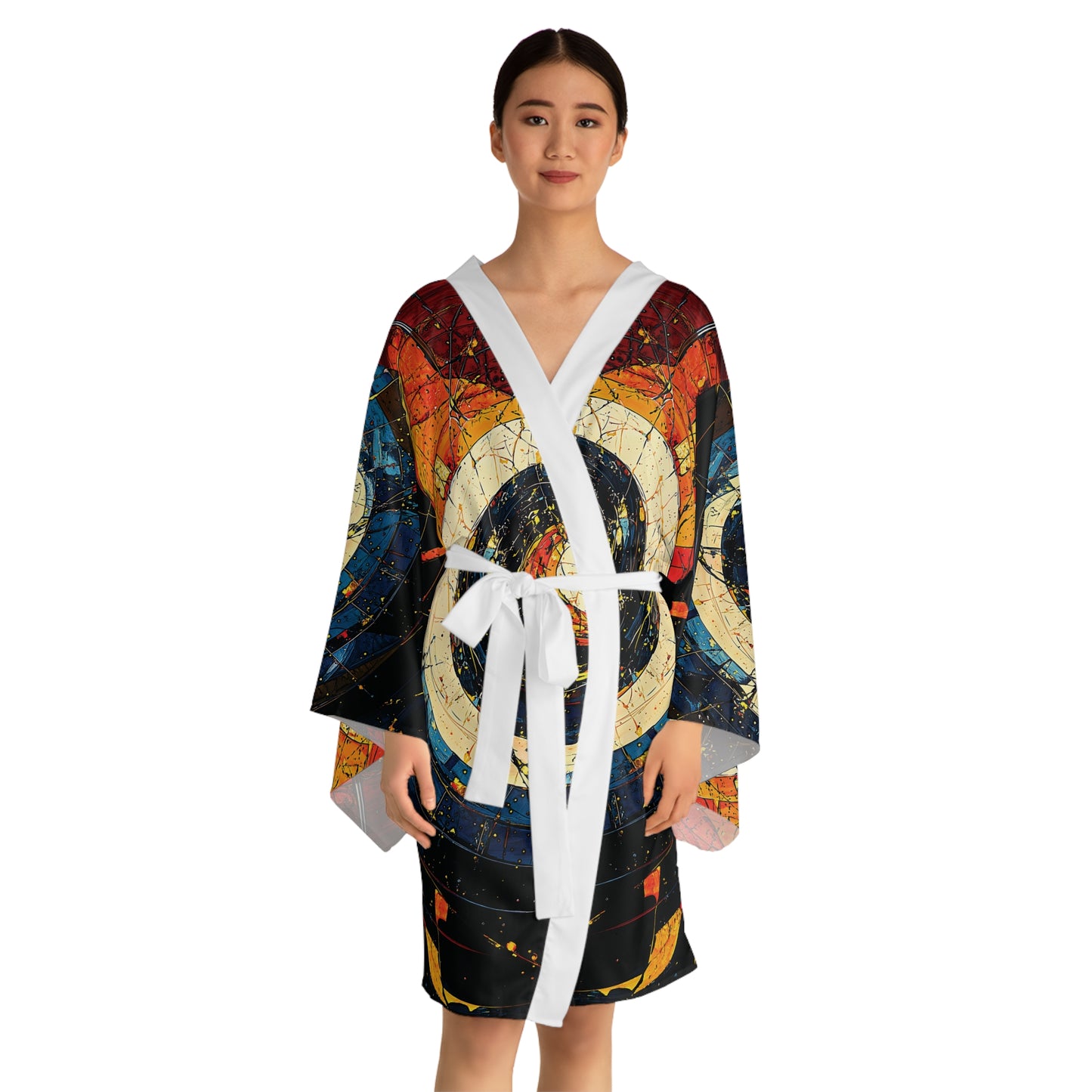 "Shatterdawn Vortex", Long Sleeve Kimono Robe