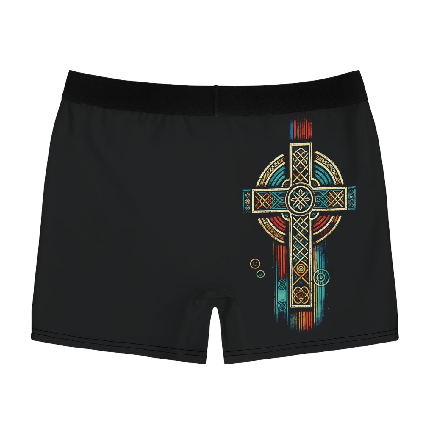 "Ancestral Faith", Men's Boxer Briefs (Moonless Black)