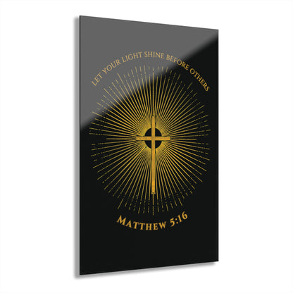 "Matthew 5:16 Sunburst", Fine Art Acrylic Wall Prints (French Cleat Hanging)