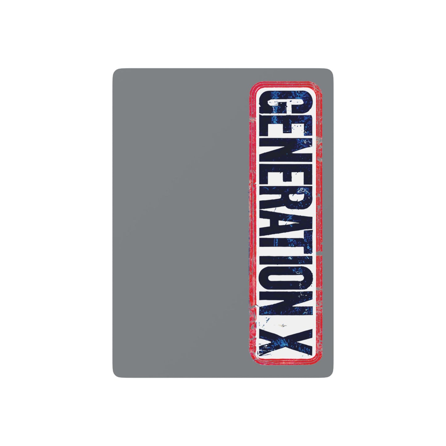"Generation X", Retro Playing Cards (Gunmetal Grey)