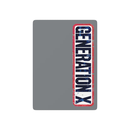 "Generation X", Retro Playing Cards (Gunmetal Grey)