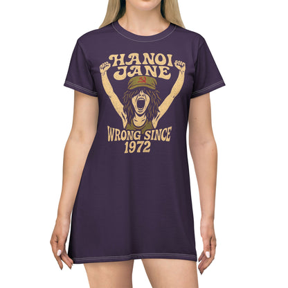 "Hanoi Jane", T-Shirt Dress (Imperial Plum)