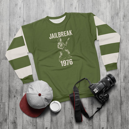 "Jailbreak 1976", Unisex Sweatshirt (Kangaroo-Bush Green)