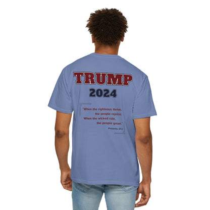 "Trump 2024 - Proverbs 29:2", Unisex T-shirt - Historical Collectible