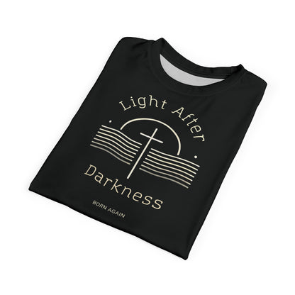 "Light After Darkness - Born Again", Unisex Black T-shirt