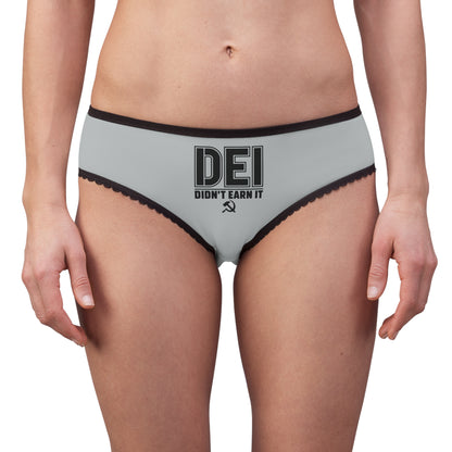 "DEI - Didn't Earn It" #14, Women's Briefs (Zero Gravity Grey)