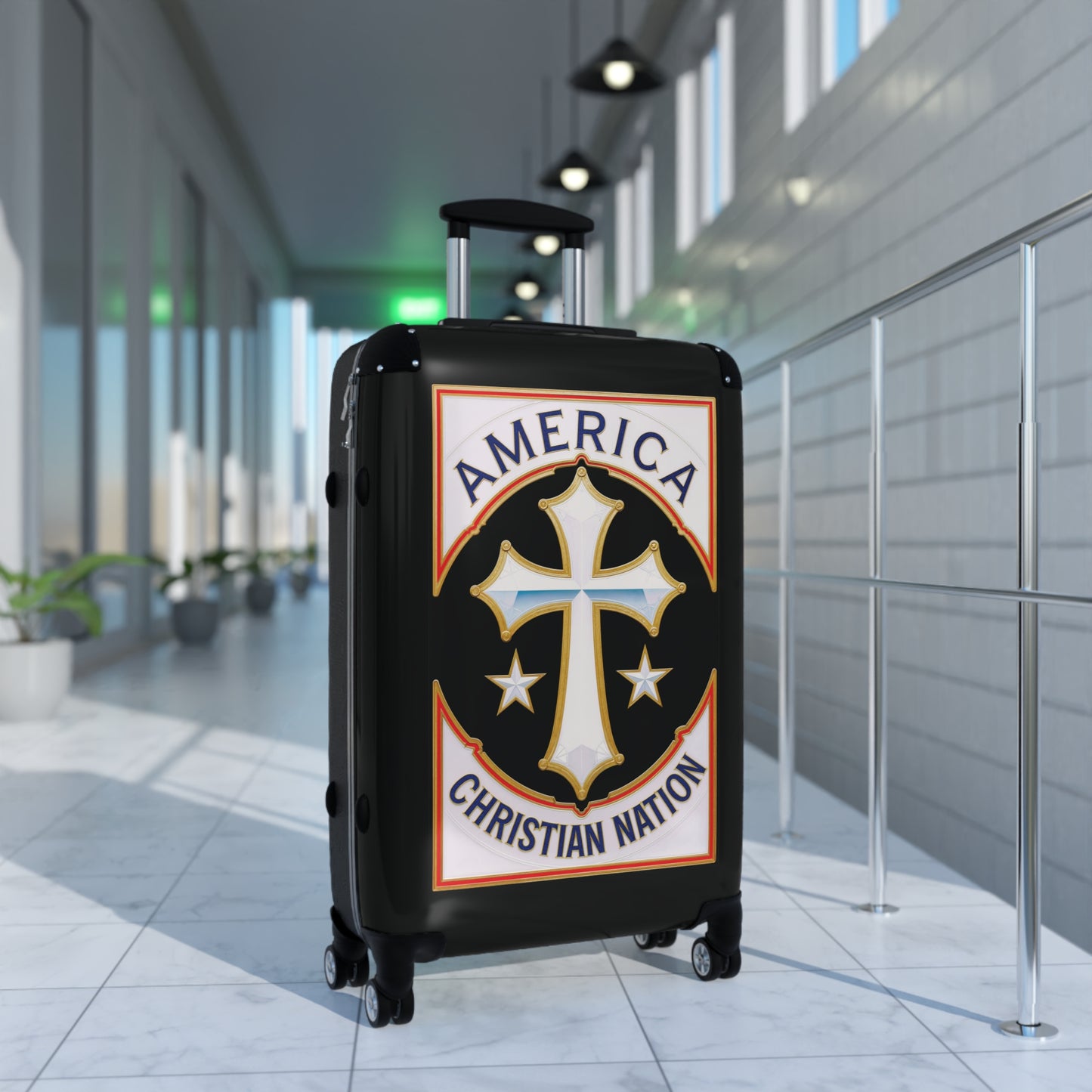 "America Christian Nation" #21 Suitcases (Pitch Black)