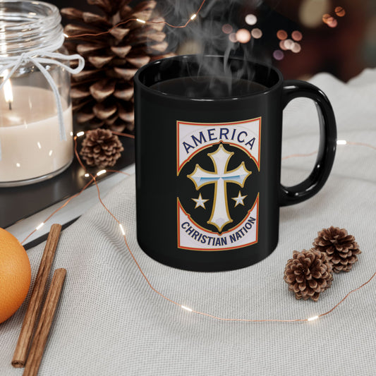 "America Christian Nation" #21, Black Mug (11oz & 15oz)
