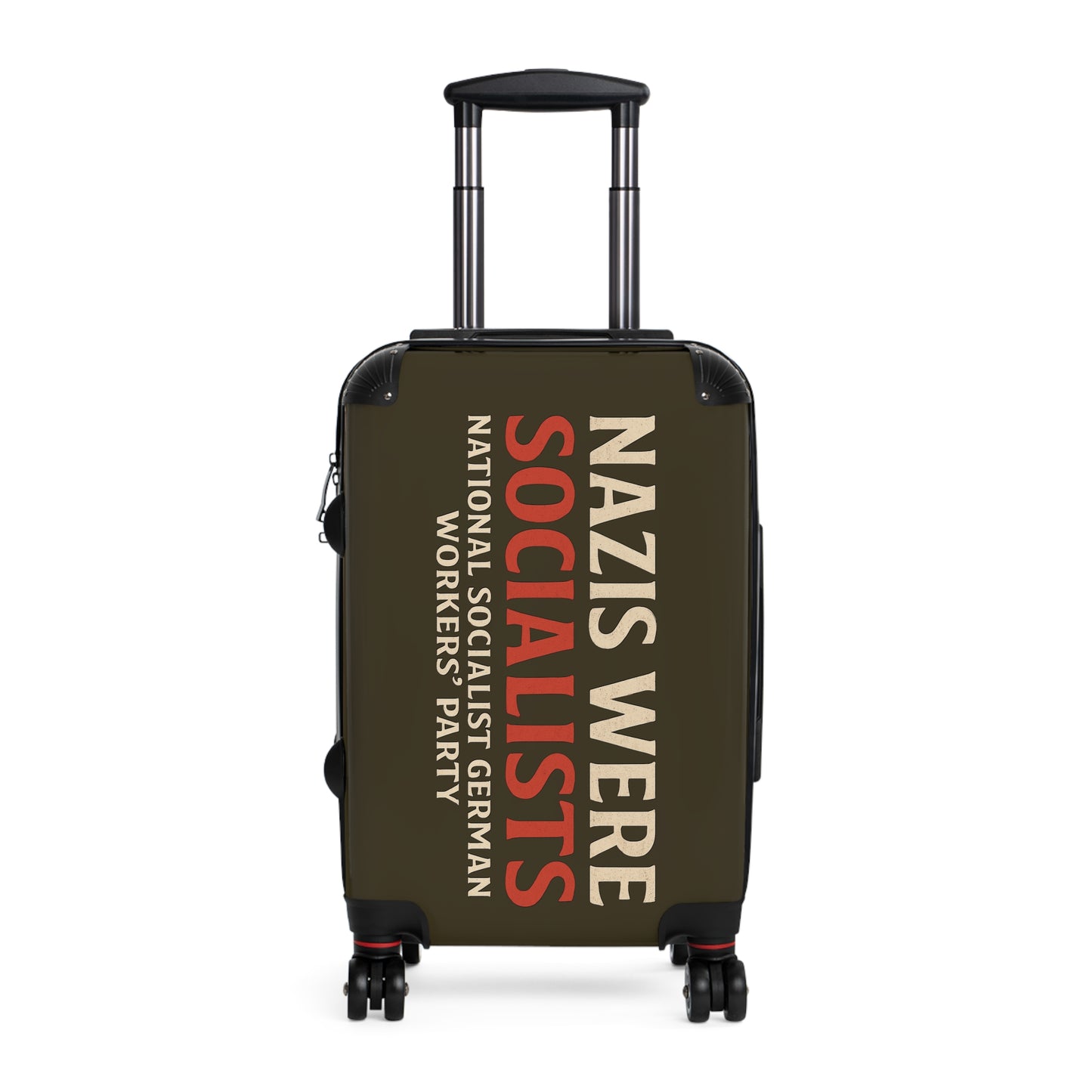 "Nazis were Socialists", Suitcase (Olive Drab Brown)