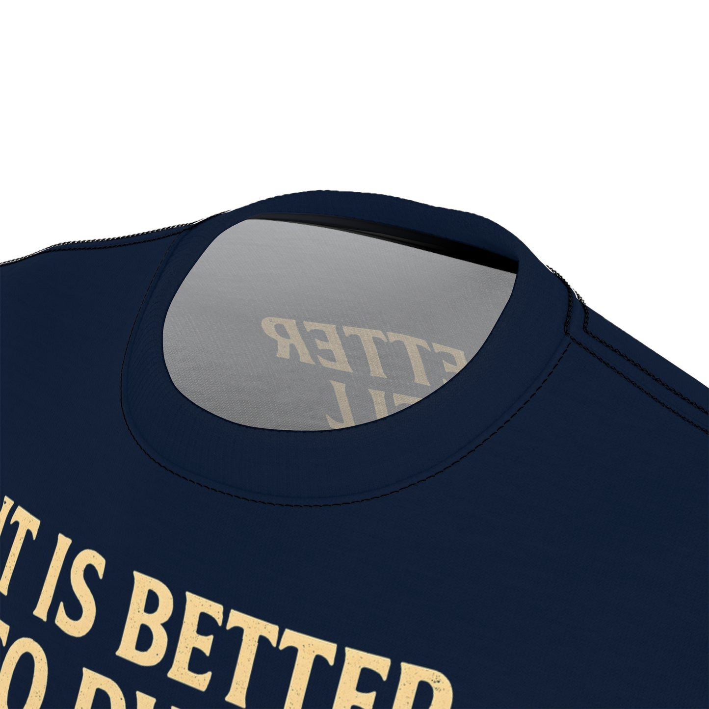"Proverbs 21:19 (KJV)", Wearable Art Unisex T-shirt (Dark Cambridge Blue)