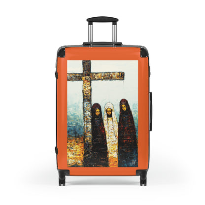 "At-the-Foot of the Cross - John 19:25", Suitcases (Dark Orange)