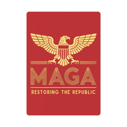 "MAGA - Restoring the Republic", Political Playing Cards (Venetian Red)