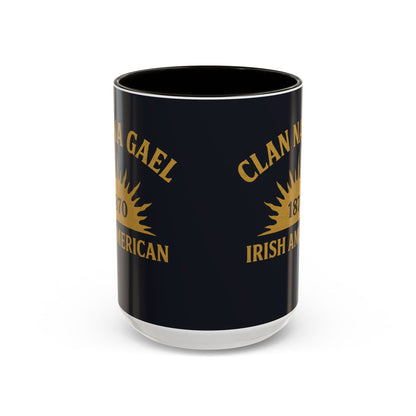 "Clan na Gael - Irish American", Colorful Mugs (11oz, 15oz) (Black Denim)