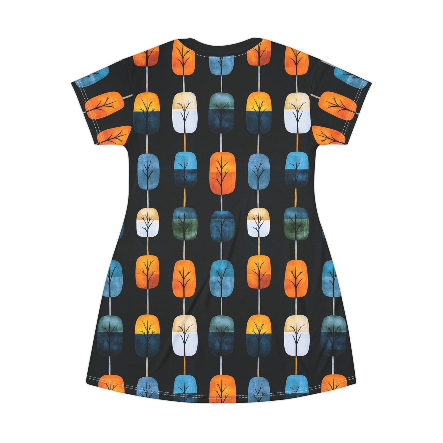 "Skyroot Grove", T-Shirt Dress (Skyroot Black Collar)
