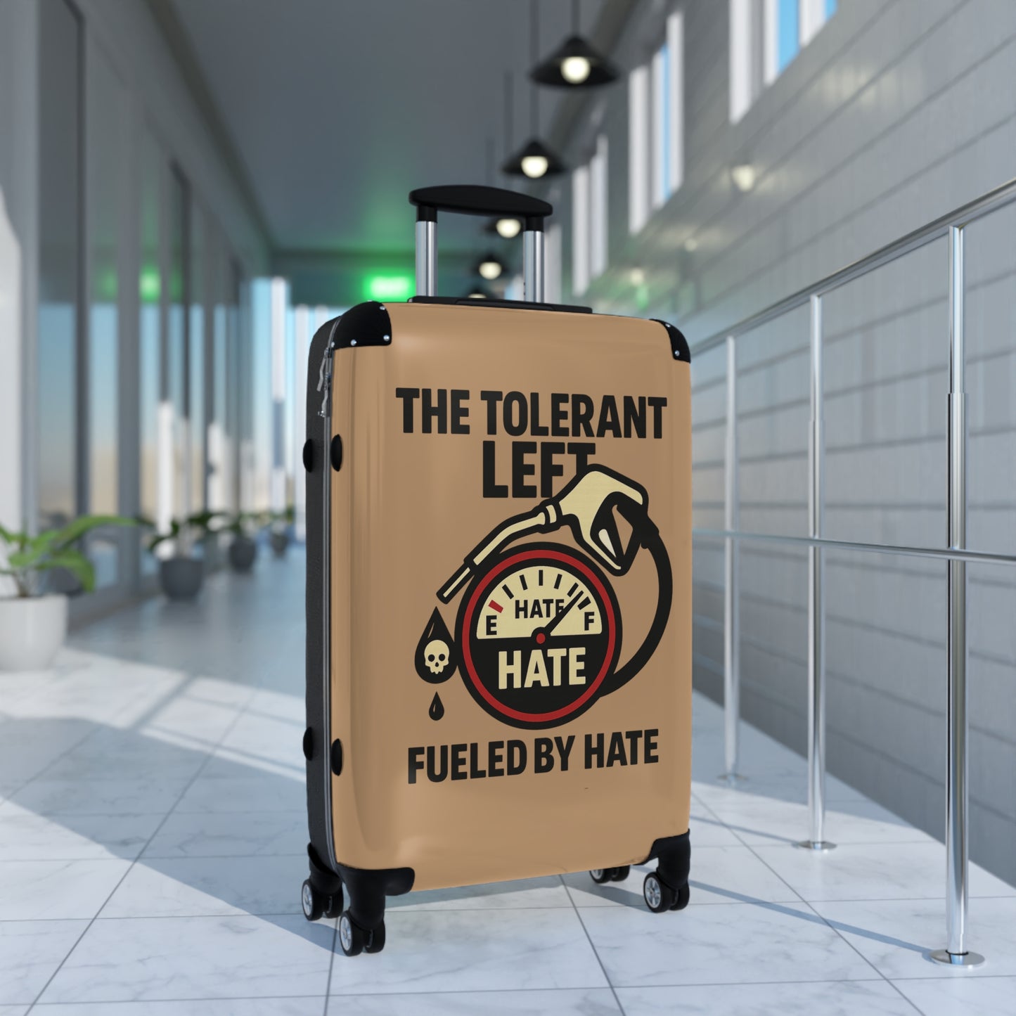 "The Tolerant Left", Suitcase (Camel Brown)