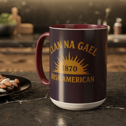 "Clan na Gael - Irish American", Colorful Mugs (11oz, 15oz) (Purple Verbena)