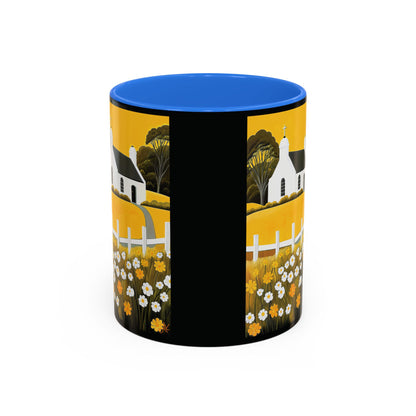 "Eaglais a’ Bhuidhe (Gaelic) - The Church of Golden Hope (English)", Colorful Mugs (11oz & 15oz)