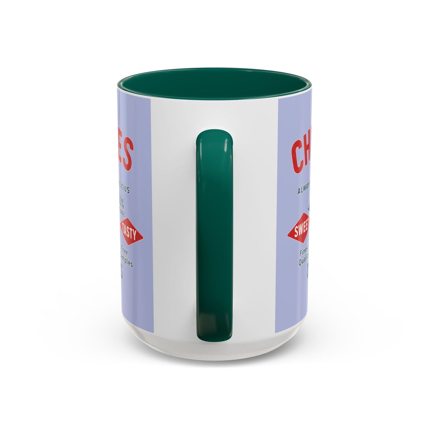 "Delicious Cherries", Colorful Mugs (11oz, 15oz) (Retro Periwinkle)