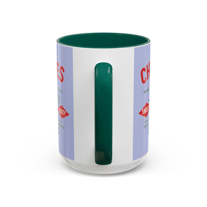 "Delicious Cherries", Colorful Mugs (11oz, 15oz) (Retro Periwinkle)