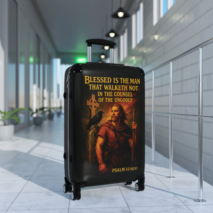 "Psalm 1:1 (KJV), Suitcases (Void Black)