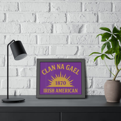 "Clan na Gael - Irish American", Framed Paper Poster (Vesper Violet)
