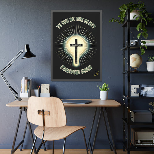 "Romans 11:36", Framed Paper Poster