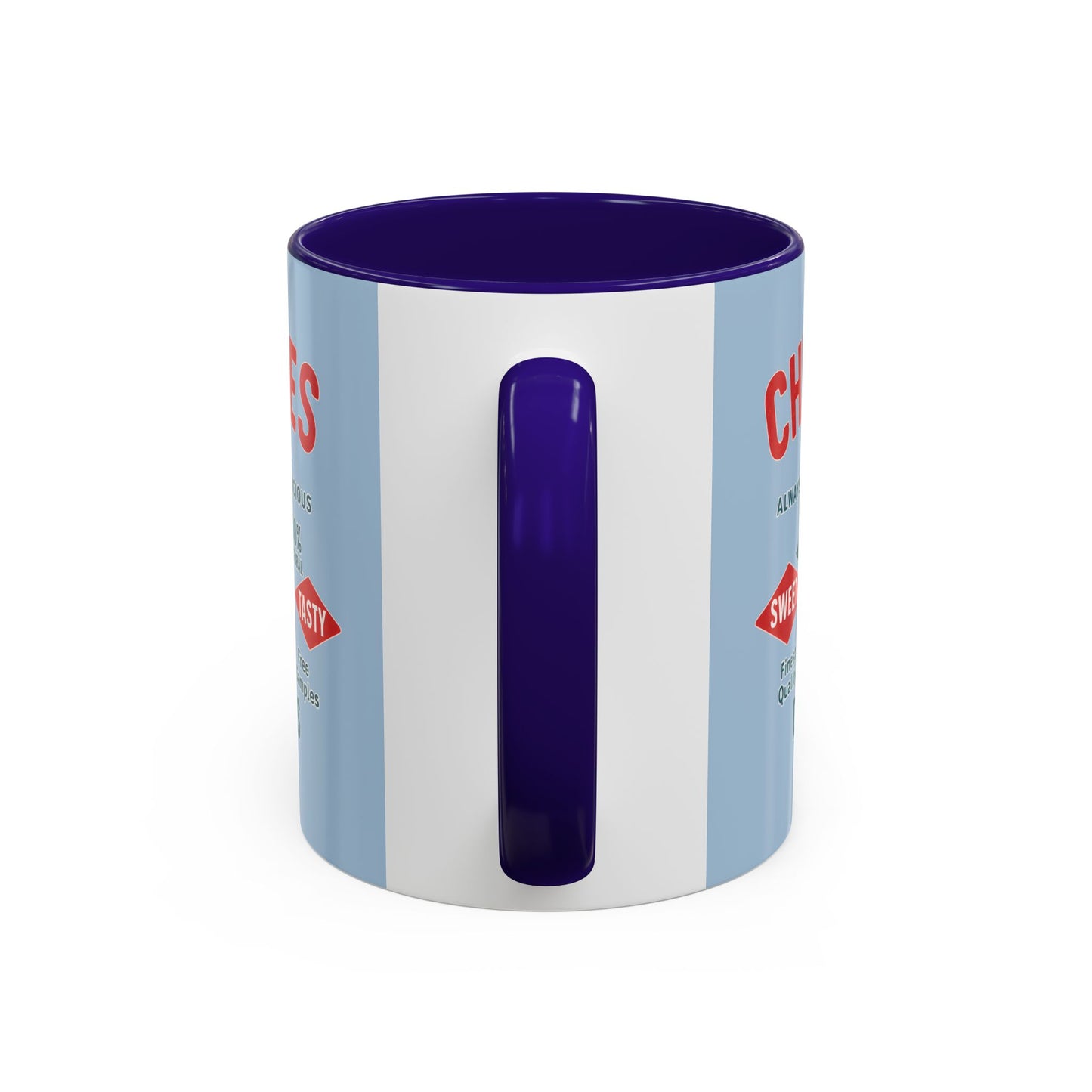 "Delicious Cherries", Colorful Mugs (11oz, 15oz) (Retro Sky)