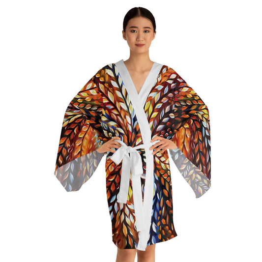 "Micro Beauty", Long Sleeve Kimono Robe