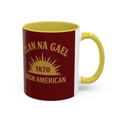 "Clan na Gael - Irish American", Colorful Mugs (11oz, 15oz) (Palladius Red)