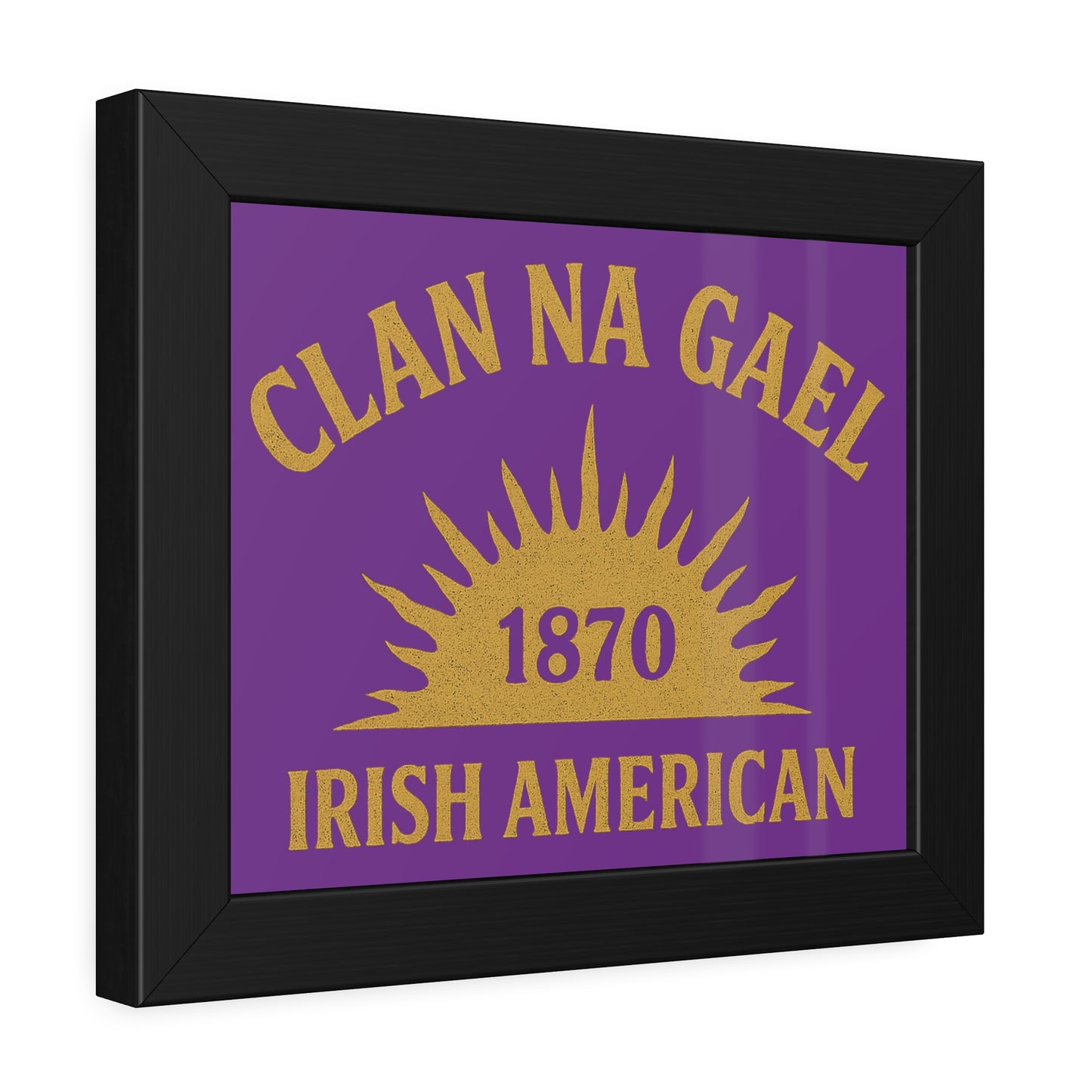 "Clan na Gael - Irish American", Framed Paper Poster (Vesper Violet)