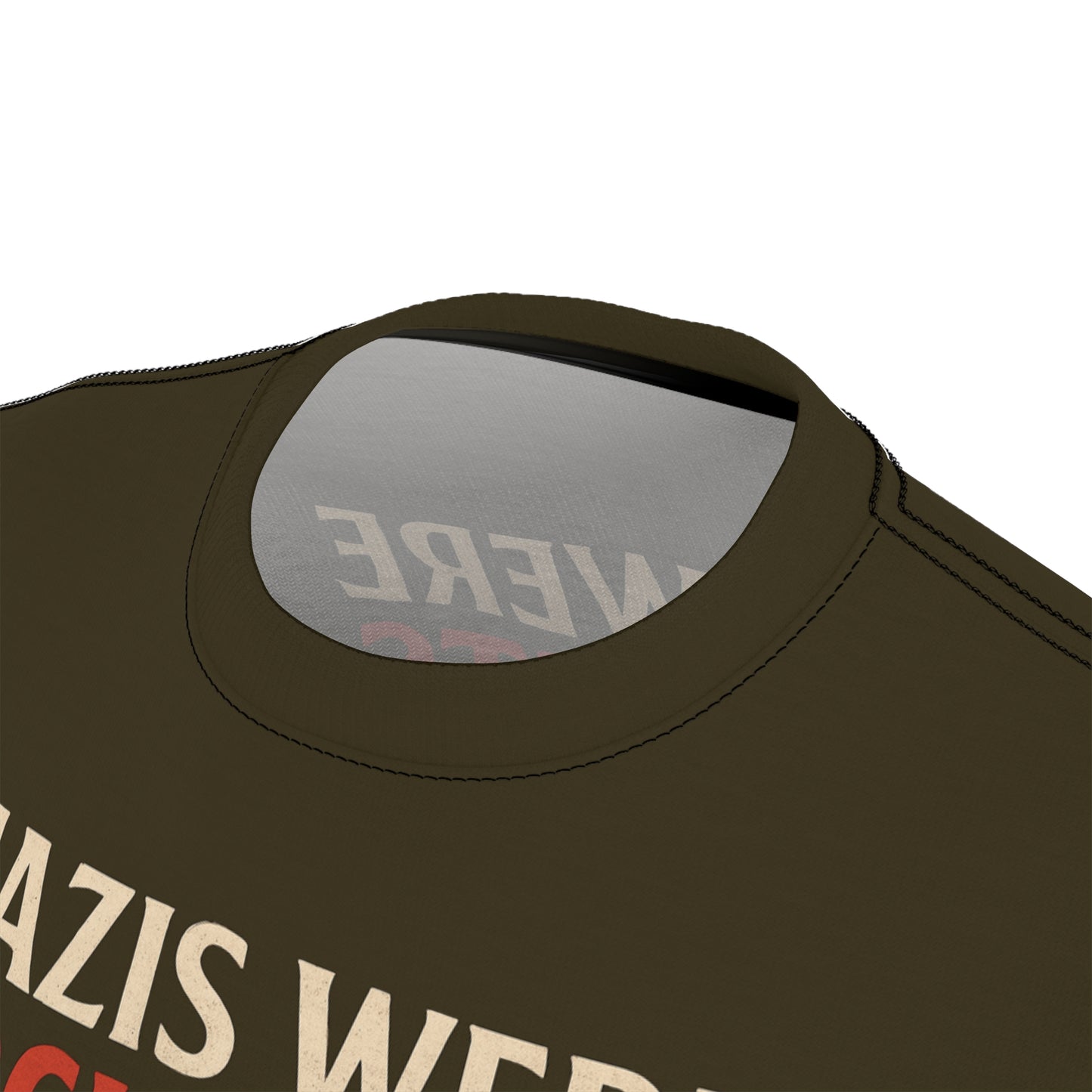 "Nazis were Socialists", Unisex T-shirt (Olive Drab Brown)