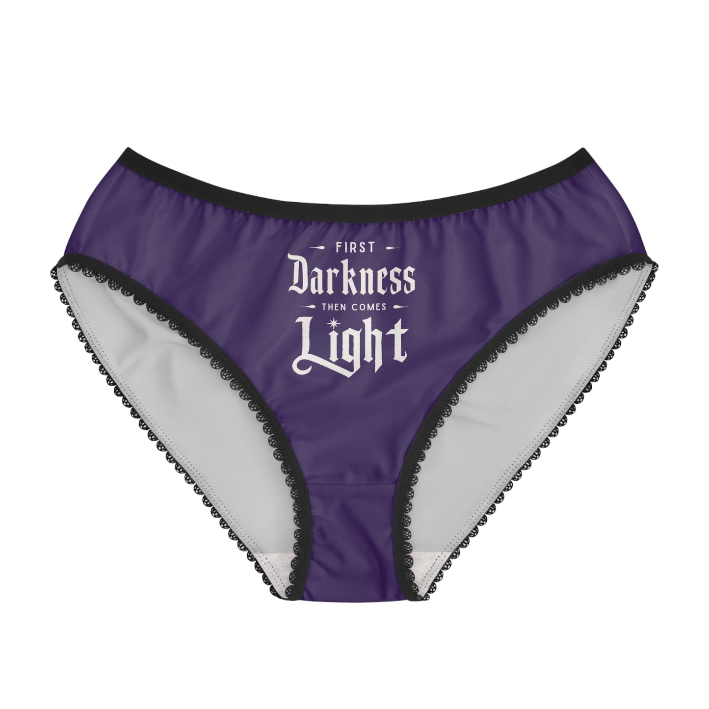 "First Darkness Then Comes Light" #02, Women's Briefs (Pleasant Purple)