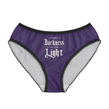 "First Darkness Then Comes Light" #02, Women's Briefs (Pleasant Purple)